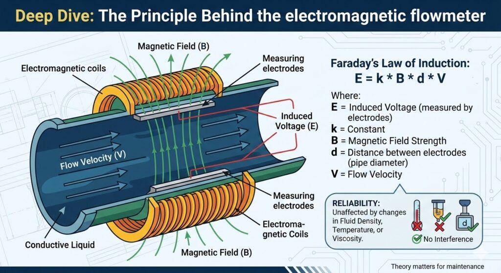 The Principle Behind the electromagnetic flowmeter