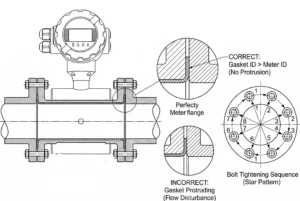 electromagnetic flowmeter Flange Connection & Gaskets