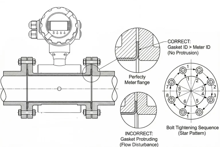 electromagnetic flowmeter Flange Connection & Gaskets