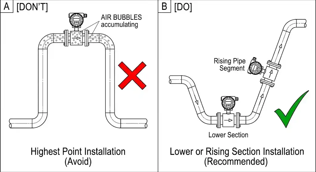 electromagnetic flowmeter High & Low Points