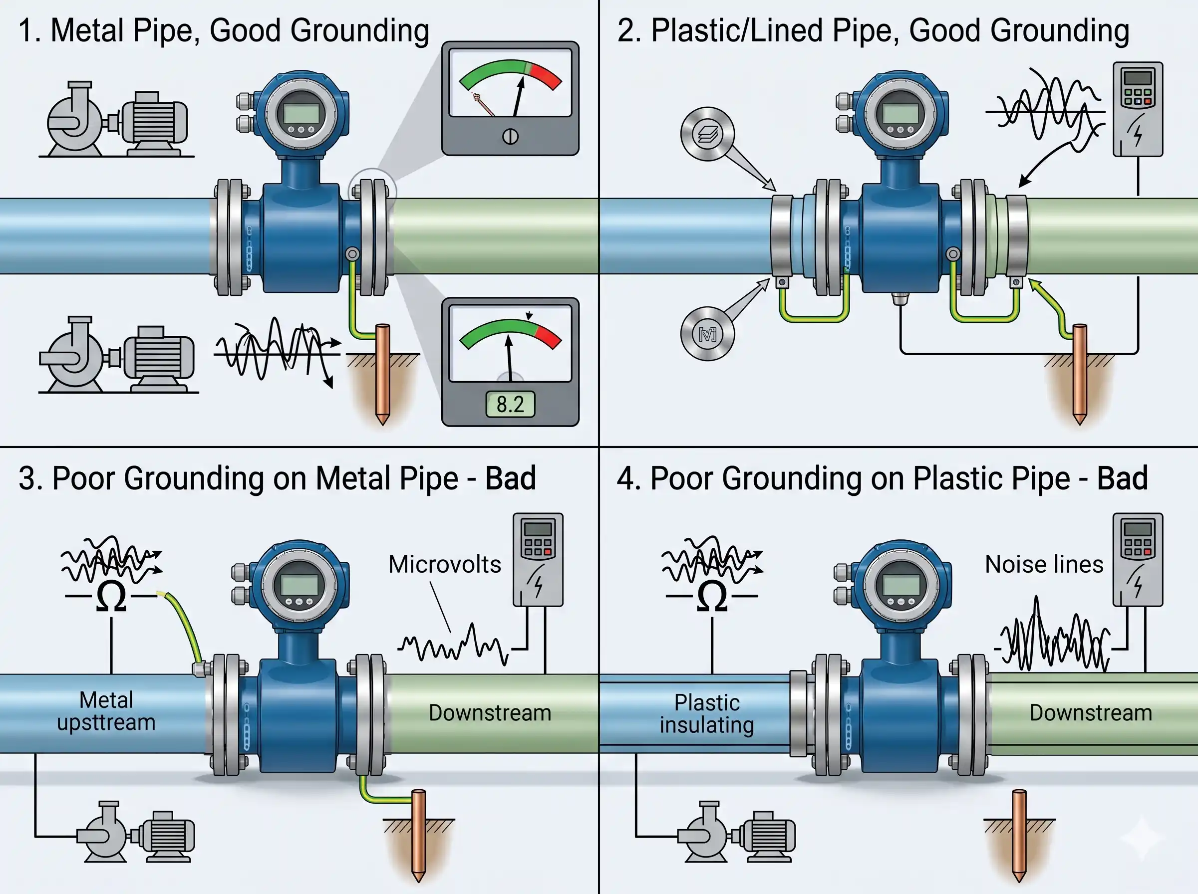 less than 10 Ohms for EMF installations